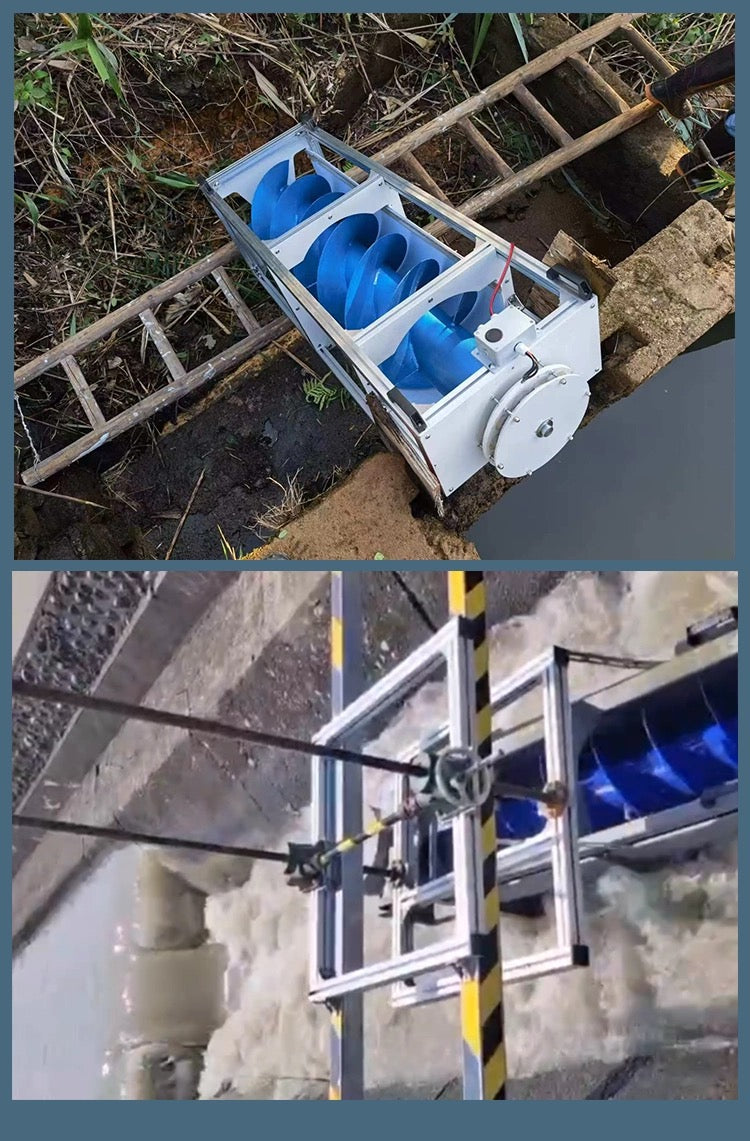 No Head 1.5kw 1500w Archimedes Spiral Hydro Water Generator for Stream River
