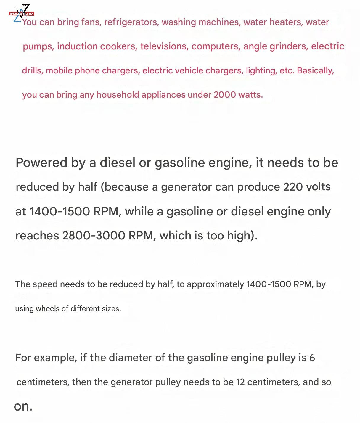 220V 2000W AC generator, 50Hz, for home use, low-speed, wind/hydro powered, permanent magnet brushless copper wire.